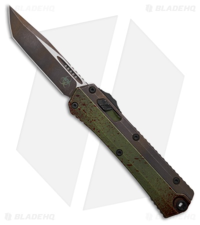 Microtech Glykon T/E OTF Knife Outbreak Aluminum/Titanium (3.75" Apocalyptic)