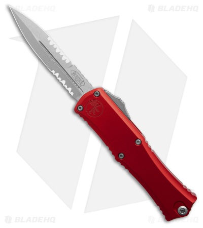 Microtech Hera II Mini Bayonet OTF Automatic Knife Red Aluminum (3" SW Serr)
