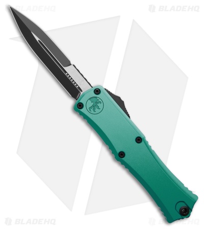 Microtech Hera II Mini Bayonet OTF Auto Knife Turquoise Aluminum (2.9" Black)