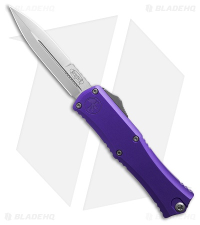 Microtech Hera II Mini Bayonet OTF Automatic Knife Purple Al (3" Satin)