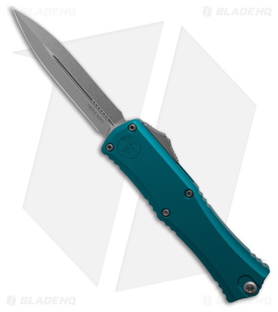 Microtech Hera II Mini D/E OTF Automatic Knife Blue Aluminum (2.9" Stonewash)
