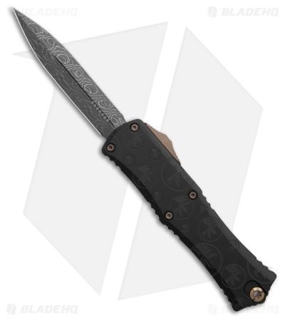 Microtech Hera II Mini D/E OTF Automatic Knife Claw Burst Black (2.9" Damascus)