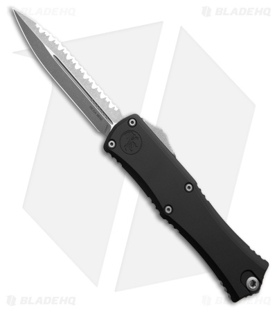 Microtech Hera II Mini D/E OTF Knife Black Aluminum (2.9" Apoc Full Serr)