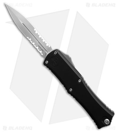 Microtech Hera II Mini D/E OTF Knife Black Aluminum (2.9" Satin Serr)