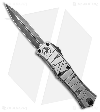 Microtech Hera II Mini D/E SS Mummy Wrap Brushed Metal (2.9" Dark Stonewash)
