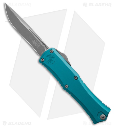 Microtech Hera II Mini Recurve OTF Automatic Knife Blue Aluminum (3" Apoc)