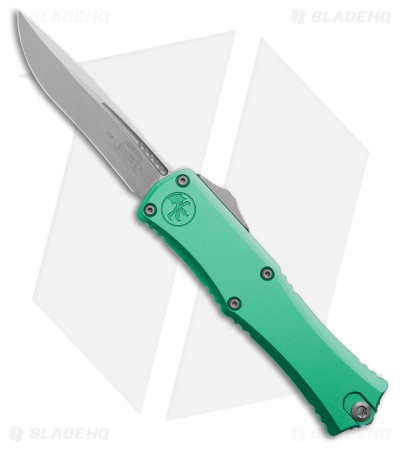 Microtech Hera II Mini Recurve OTF Automatic Knife Turquoise Al (3" SW)
