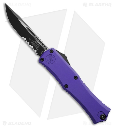 Microtech Hera II Mini S/E OTF Automatic Knife Purple Al (2.9" Black Serr)