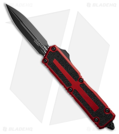 Microtech Scarab II Gen III D/E OTF Automatic Knife Red Al (4" Black) 1280-1RD