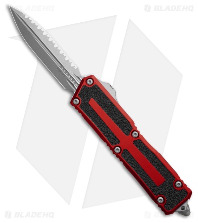 Microtech Scarab II Gen III D/E OTF Knife Red (4" Apoc Full Serr) 1280-12APRD