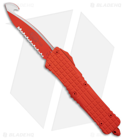 Microtech Combat Troodon Frag HS Rescue OTF Automatic Knife Orange (4" Two-Tone)
