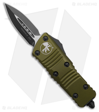 Microtech Troodon Mini D/E OTF Automatic OD Green (1.9" Black) 238-1 OD