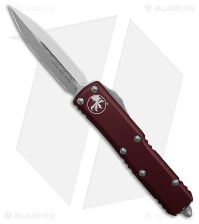 Microtech UTX-85 D/E OTF Automatic Knife Merlot (3.1" Stonewash) 232-10MR