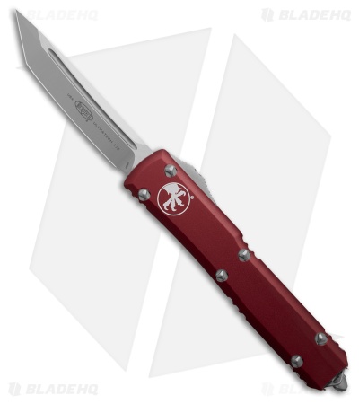 Microtech Ultratech T/E OTF Automatic Knife Merlot Red Al (3.4" Satin) 123-4 MR