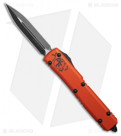 Microtech Ultratech D/E OTF Automatic Knife Halloween Orange (3.4" Black)