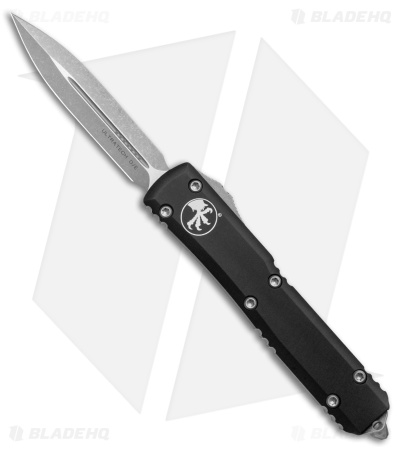 Microtech Ultratech D/E OTF Automatic Knife Black Aluminum (3.4" Apocalyptic)