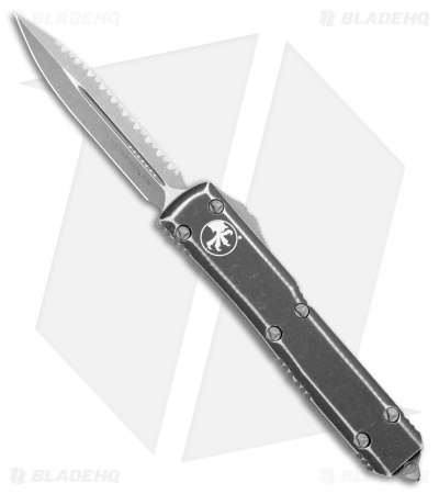 Microtech Ultratech D/E OTF Automatic Knife Distressed Black (3.4" AP) 122-10DBK
