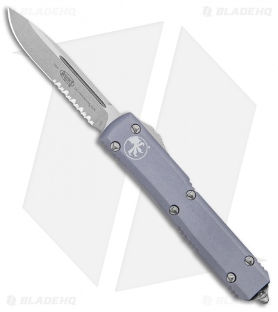 Microtech Ultratech S/E OTF Automatic Gray (3.4" Stonewash Serr) 121-11 GY