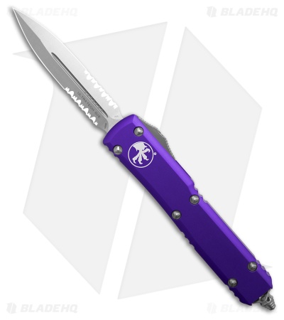 Microtech Ultratech D/E OTF Automatic Knife Purple Aluminum (3.4" SW Serr)