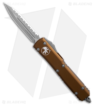 Microtech Ultratech D/E OTF Automatic Knife Tan (3.4" Satin Full Serr) 122-6 TA