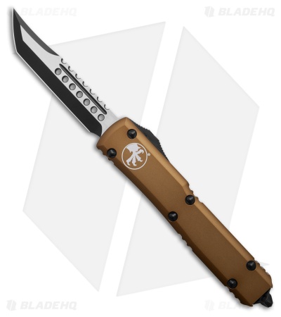 Microtech Ultratech Hellhound SS OTF Automatic Knife Tan (3.4" Two-Tone)