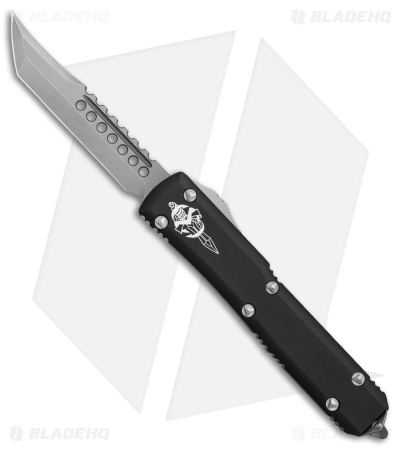 Microtech Ultratech Hellhound Tanto OTF Automatic Knife (3.4" Stonewash)