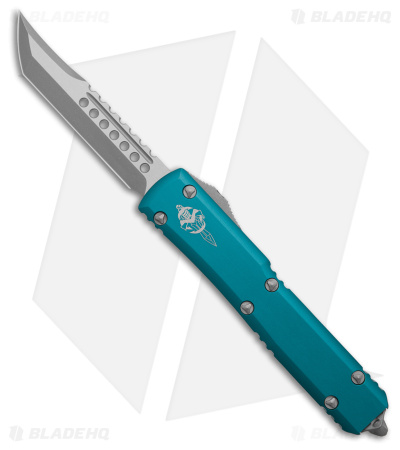 Microtech Ultratech Hellhound Tanto OTF Auto Knife Blue (3.4" Apocalyptic)