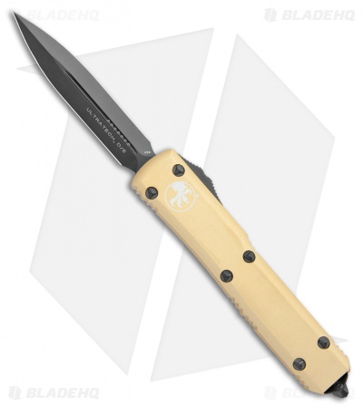 Microtech Ultratech OTF D/E Automatic Knife Gold (3.4" Black DLC) 122-1DLCTCG