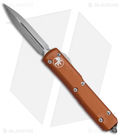 Microtech Ultratech Dagger D/E OTF Automatic Knife Orange (3.4" Stonewash)