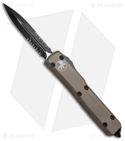 Microtech Ultratech D/E OTF Automatic Knife Tan CC (3.4" Black Serr) 122-2TA