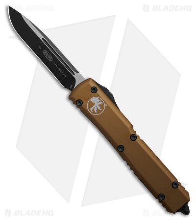 Microtech Ultratech S/E OTF Automatic Knife Tan Aluminum (3.4" Black)