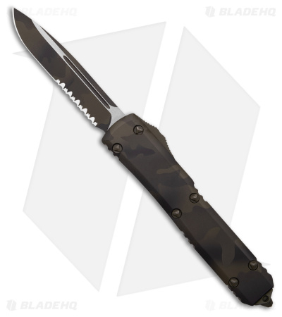 Microtech Ultratech S/E  OTF Automatic Knife Olive Camo (3.4" Olive Camo Serr)