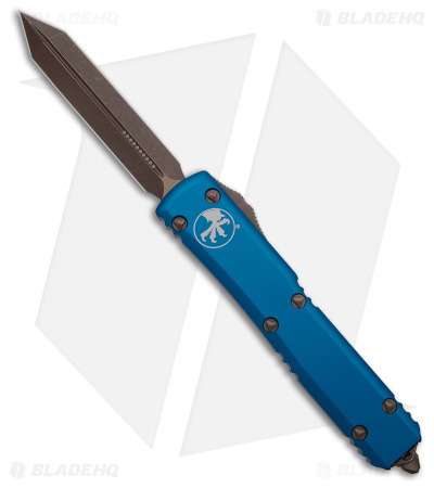 Microtech Ultratech Spartan OTF Automatic Knife Blue (3.4" Bronze Apocalyptic)