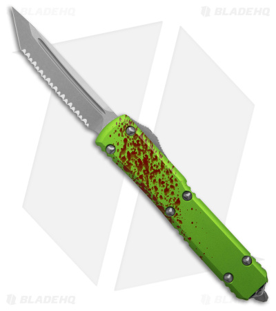 Microtech Ultratech T/E OTF Automatic Knife Zombie  (3.4" SW Full Serrated)