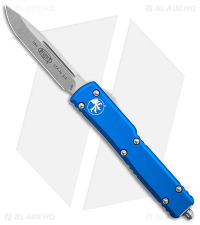 Microtech UTX-70 D/A S/E OTF Automatic Knife Blue (2.4" Stonewash) 148-10BL