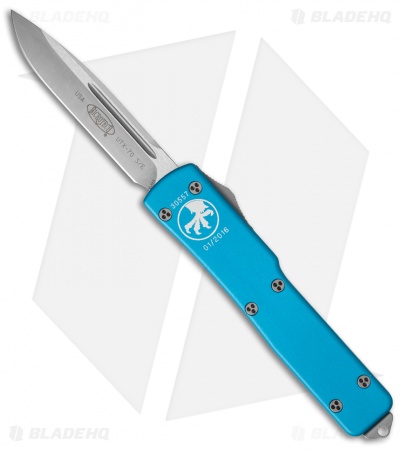 Microtech UTX-70 D/A OTF S/E Automatic Knife Turquoise (2.4" Satin) 148-4TQ
