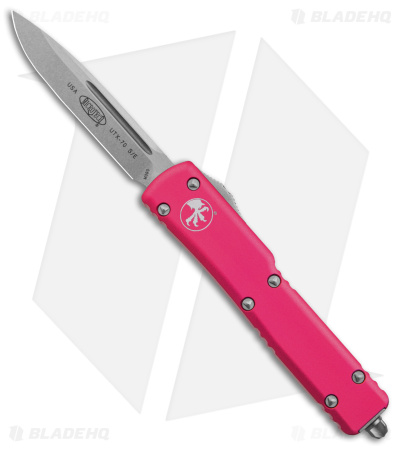 Microtech UTX-70 S/E OTF Automatic Knife Pink (2.4" Stonewash) 148-10PK
