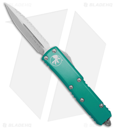 Microtech UTX-85 D/E OTF Automatic Knife Turquoise AL (3.1" Satin Serr) 232-5TQ