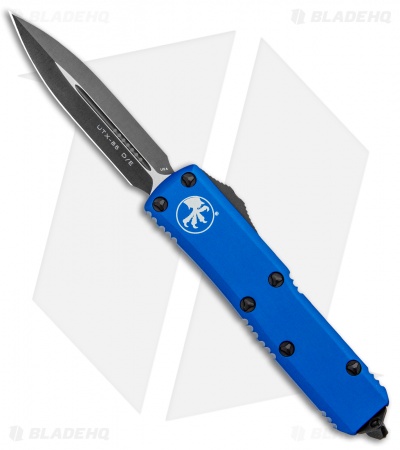Microtech UTX-85 D/E OTF Automatic Knife Blue (3.125" Black) 232-1BL