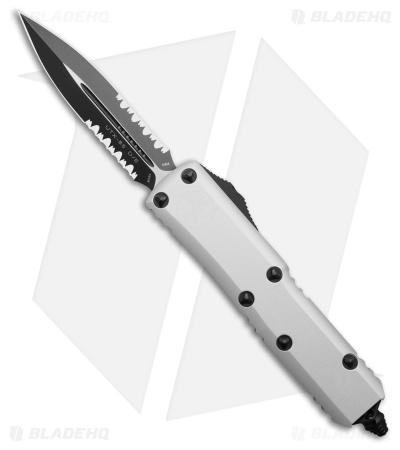 Microtech UTX-85 D/E OTF Automatic Knife Natural Clear Al (3.1" Black Serr)