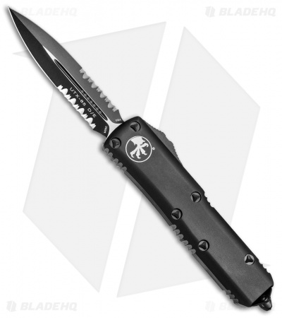 Microtech UTX-85 D/E OTF Automatic Knife Tactical (3.125" Black Serr) 232-2T