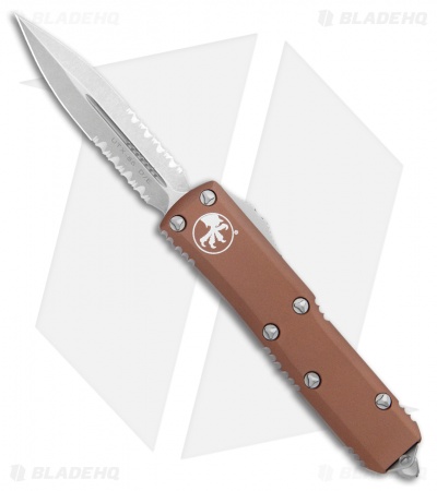Microtech UTX-85 D/E OTF Auto Knife Tan (3.125" Stonewash Serr)