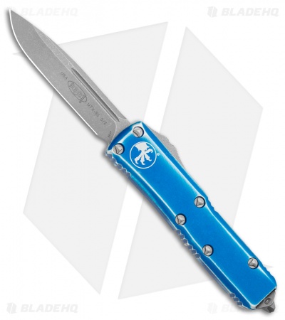 Microtech UTX-85 S/E OTF Automatic Knife Distressed Blue (3.125" Apocalyptic)