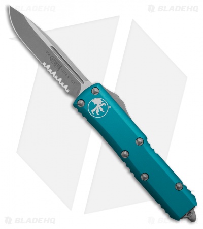 Microtech UTX-85 S/E OTF Automatic Knife Blue Aluminum (3.1" Apoc Serr)