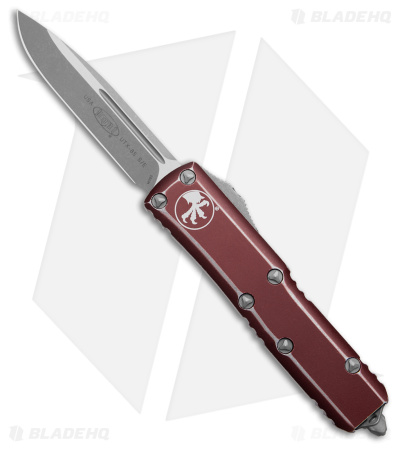 Microtech UTX-85 S/E OTF Automatic Knife Distressed Merlot (3.1" Apocalyptic)