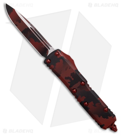 Microtech UTX-85 S/E OTF Automatic Knife Red Camo Aluminum (3.1