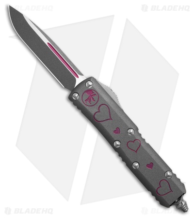 Microtech UTX-85 SS S/E OTF Automatic Knife Valentine's Day (3.1" Gray)