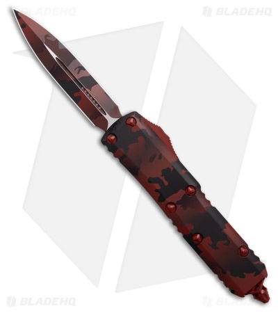 Microtech UTX-85 SS D/E OTF Automatic Knife Red Camo Aluminum (3.1" Red Camo)