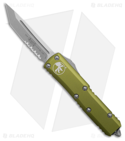 Microtech UTX-85 T/E OTF Automatic Knife OD Green Al (3.1" Apocalyptic Serr)