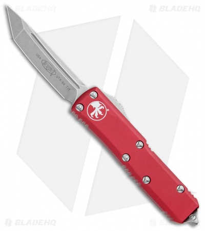Microtech UTX-85 T/E Stonewash Standard Red 233-10RD